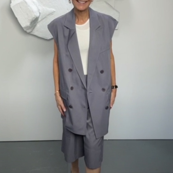 New Tibi Black Drapey Oversized Vest, 12, PG1453 - Picture 4 of 7